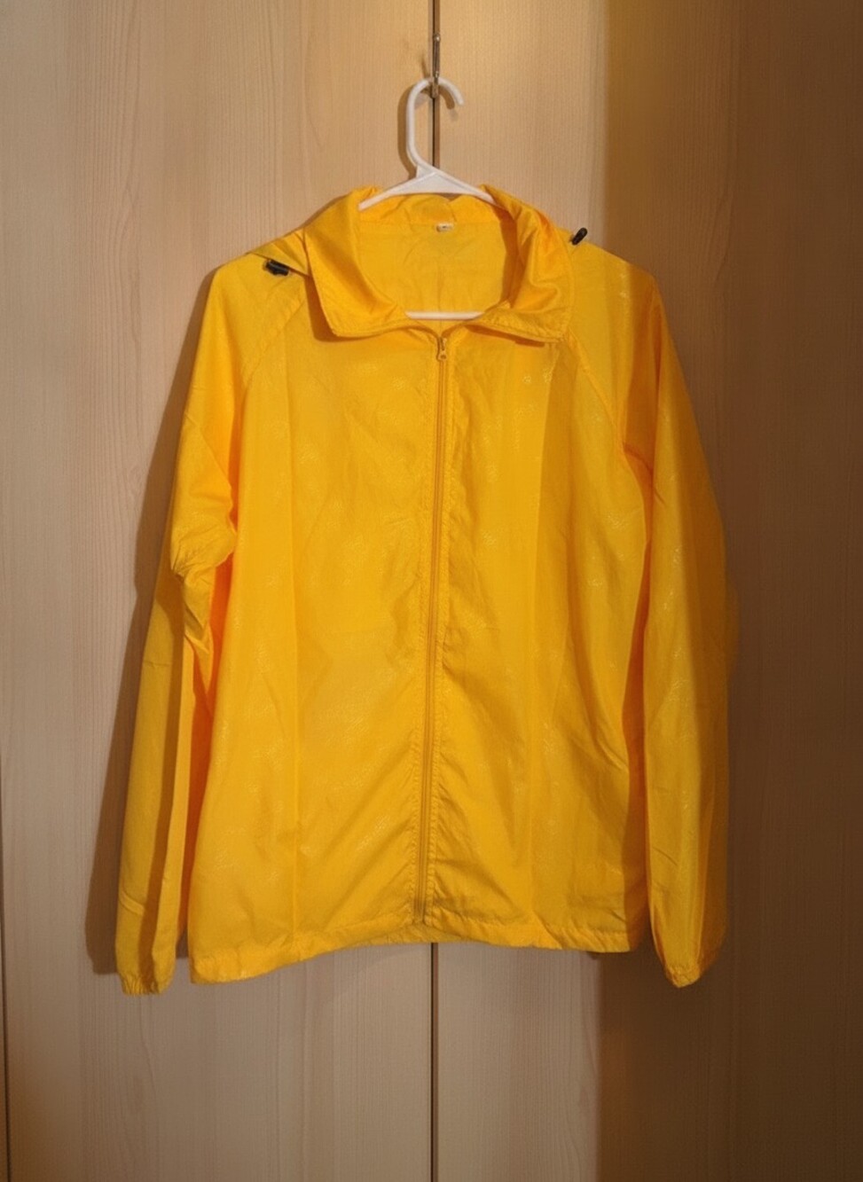 Yellow Packable Windbreaker Jacket XL